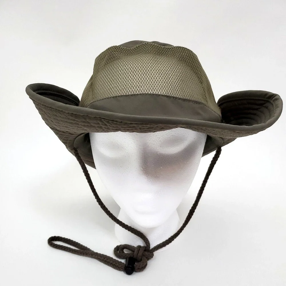 Heat Edge Sun Protection 30 Boonie Hat Outback Packable Unisex SZ S-M Olive